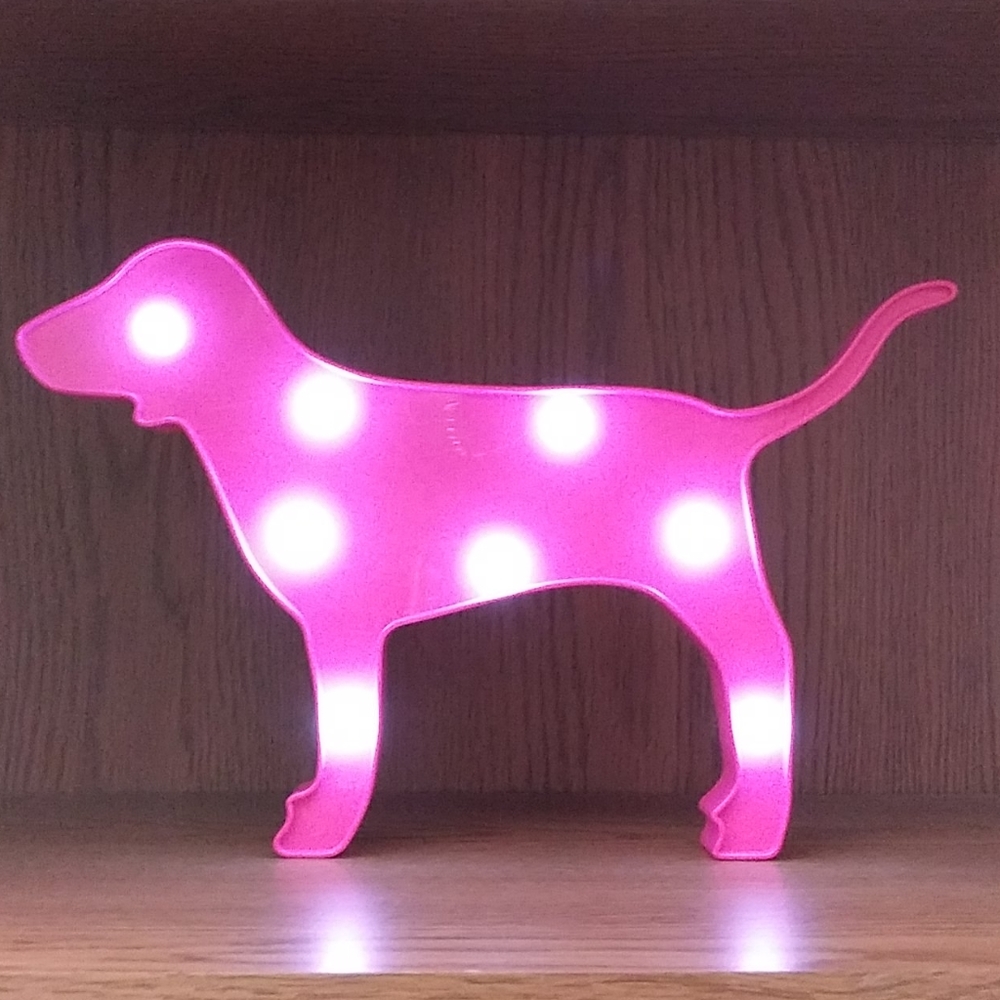 PINK Dog Marquee Light